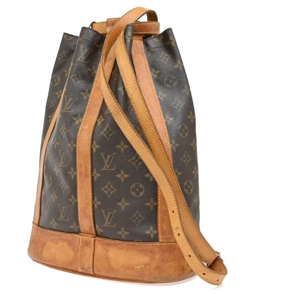 LOUIS VUITTON LV Randonnee PM Shoulder Bag Monogram Leather Brown M42243 35KA717 - Picture 1 of 16